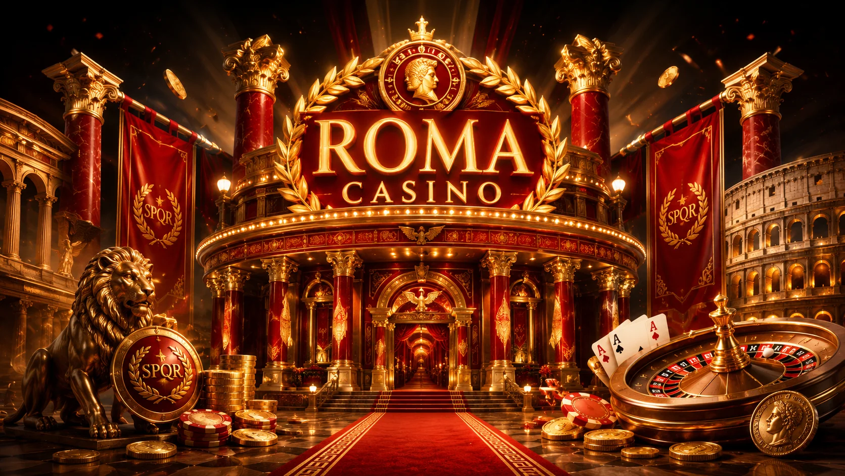 Banner de Roma Casino Chile con el bono de bienvenida de 200% hasta 1.400.000 CLP en pesos chilenos